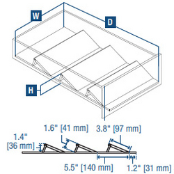 Knape & Vogt Wood Spice Tray Drawer Insert | KitchenSource.com